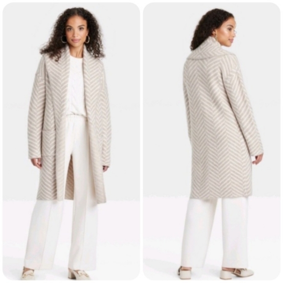 a new day Sweaters - Jacquard knit coatigan